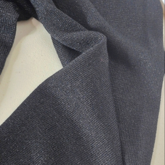 Carole Little Vintage Silk Blend Black Shimmer 3/4 Sleeve Top - Size XL - Picture 7 of 9